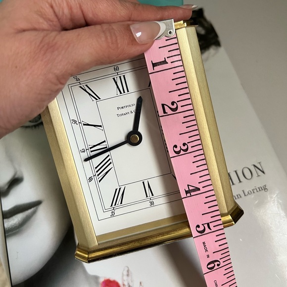 Tiffany & Co. Brass Quartz Desk Clock Battery Operated Made in Germany - Picture 14 of 16